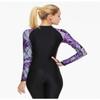 Women's Thickened Padded Long-Sleeved Swimsuit - Quick-Drying Tummy-Control Swimwear, Suitable for Snorkelling, Surfing, Diving and Aquatic Therapy