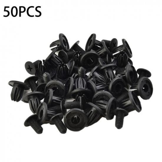 50x 10mm Hole Car Rivet Push Clips Retainer Fender Door Trim Panel Clip Fastener