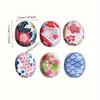 6PCS Floral Ceramic Chopstick Holder Suitable for Tableware and Decoration with Bright Floral Patternsperfect for Kitchen or Dining Table Accessories