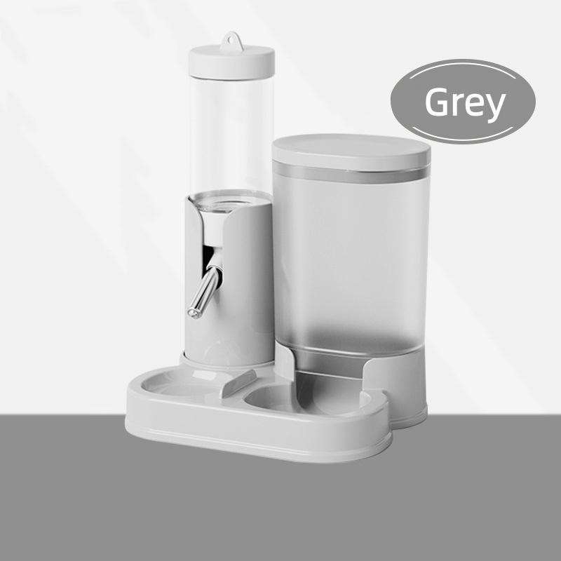 

Поилка для хомяка, бутылка для воды для хомяка, автоматическая поилка для питомца с подставкой, поилка без капель, поилка для питья с миской для корма серый