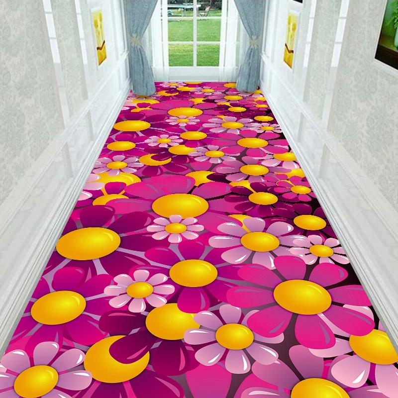 3D chodba Runner Dlouhé koberce do předsíně Dekorace obývacího pokoje Domácí uličky Podlahové rohože Moderní luxusní Dekorace předsíně Koberec
