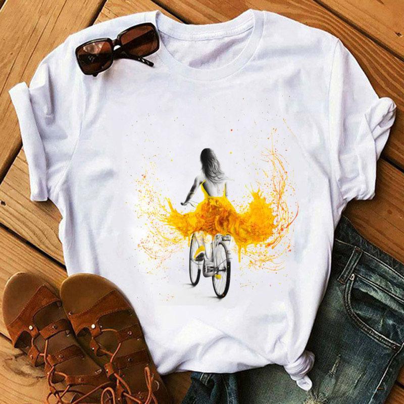 Fashionable Urban Girl Fashionable Casual Womens Roundneck Shortsleeved Tshirt Womens Tshirt Women Clothing Harajuku