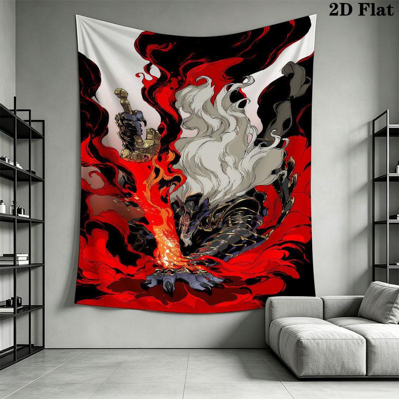Malenia Fury Wall Hanging Printed Fabric Blanket Decorative Tapestries for Bedroom Living Room Home Decor