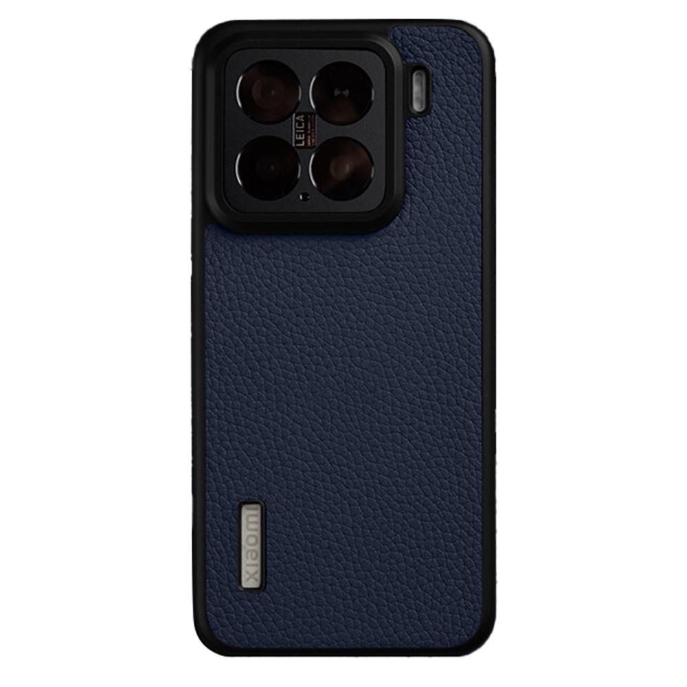 MELKCO For Xiaomi 15 Case Genuine Cow Leather Coated PC Phone Cover