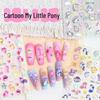 My Little Pony 3D Nail Art Stickers for Kids - Embossed Cartoon DIY Designs