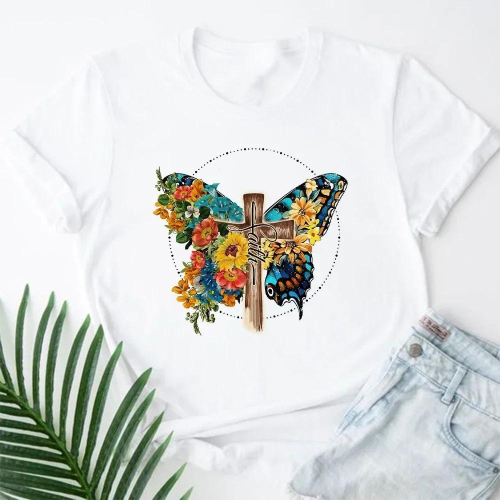2027 Jesus Is King Letter Print Unisex Tshirt Christian Faith Hope Love Harajuku T Shirts Religion Oneck Tops Tees Streetwears