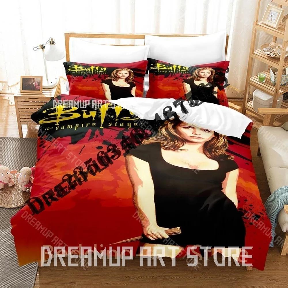 3D-Druck Buffy – Im Bann der Dämonen Bettwäsche-Set Einzelbett Twin Full Queen King Size Bettwäsche-Set Erwachsener Kinderzimmer Bettbezug-Sets