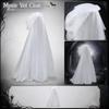 Halloween Long Hooded Net Cape for Women, Cosplay Costume Cloak, Dark Cloak