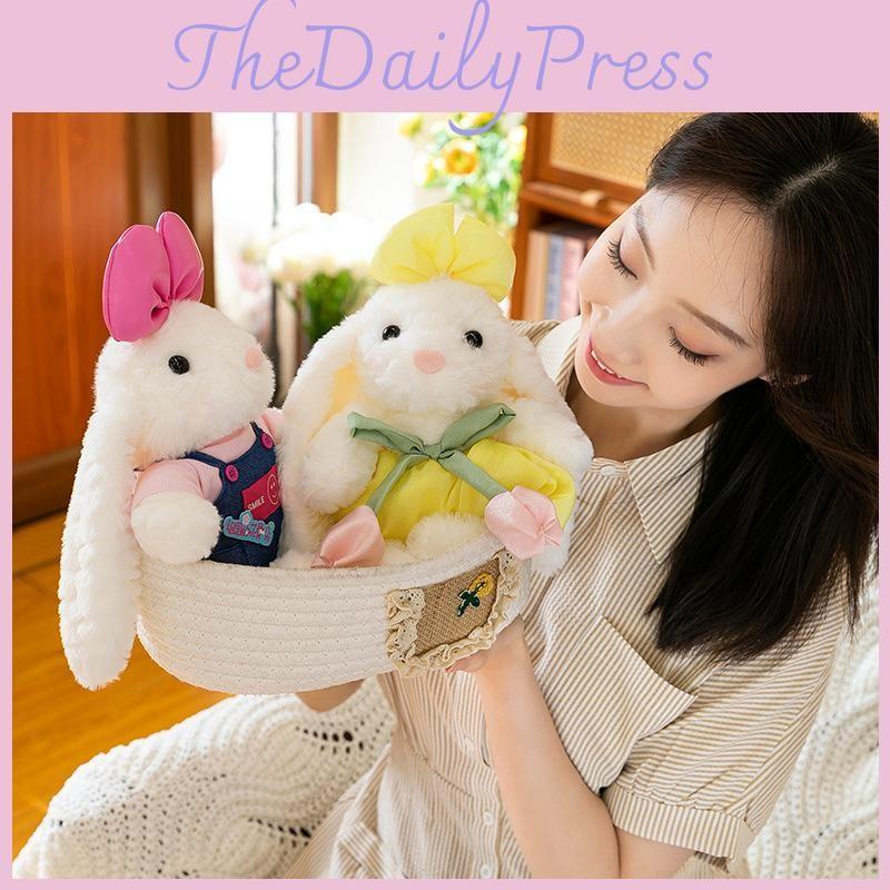 Cute Rabbit Plushie Toy Pp Cotton Filling Children Playroom Decor Gift Children