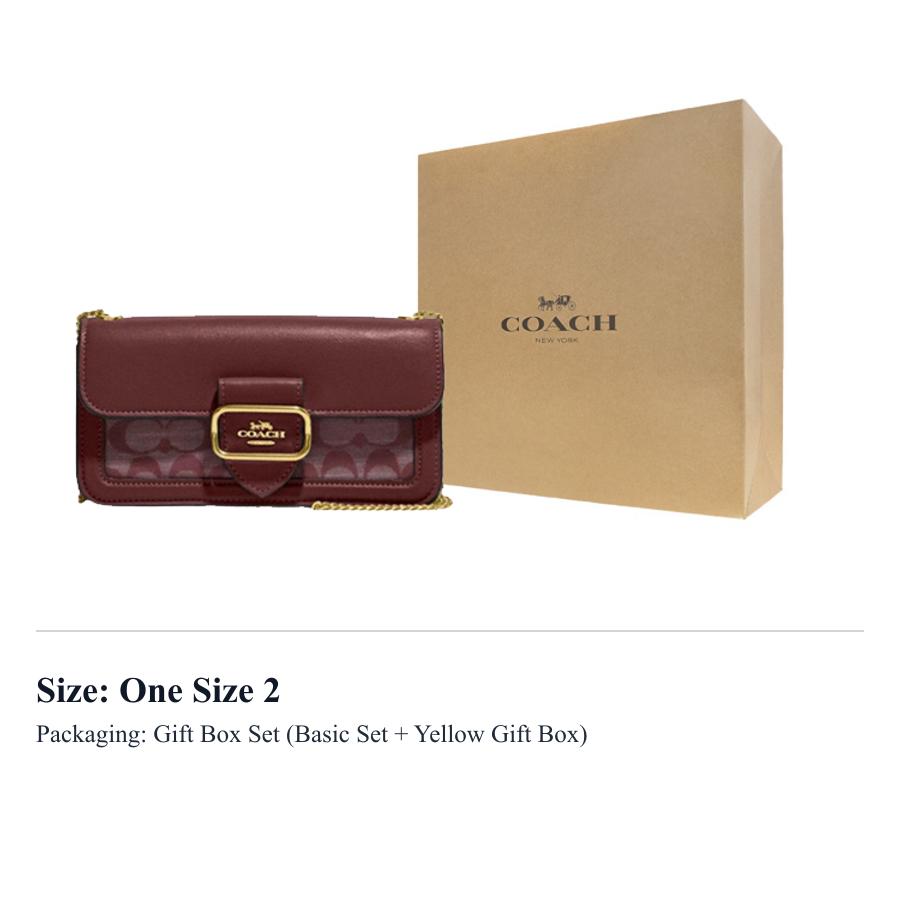 COACH Morgan Fabric With Cow Leather Shoulder Bag, Crossbody Bag Small Women's Burgundy CH150-IMMZI
