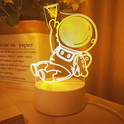 USB Astronaut 3D Night Light Bedroom Living Room Decorative Light Room Desk Lamp