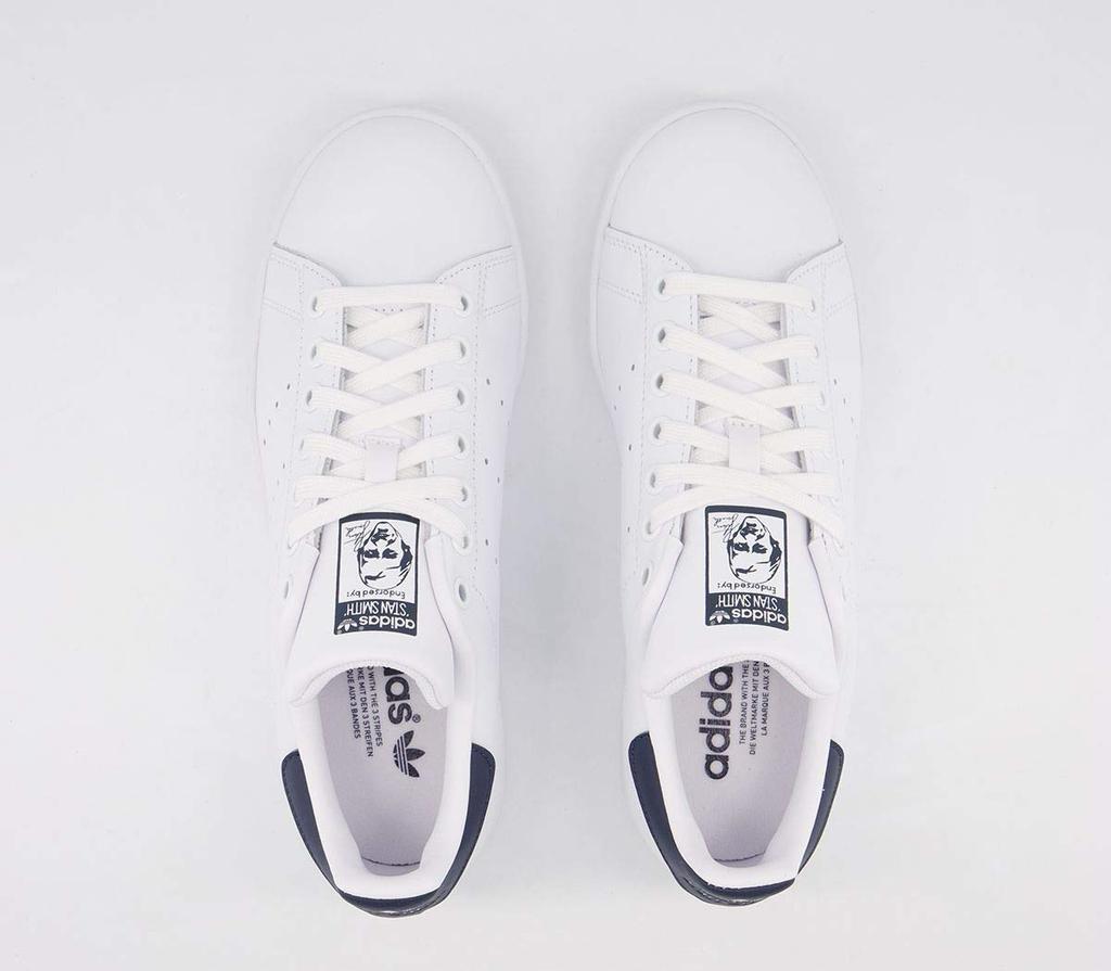 Adidas Originals Stan Core Size Smith, White/Core White/Dark Blue, 24.5cm