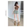 Vintage Spice Denim Shorts Women's Summer High-waisted A-line Skinny Stretch Hot Pants