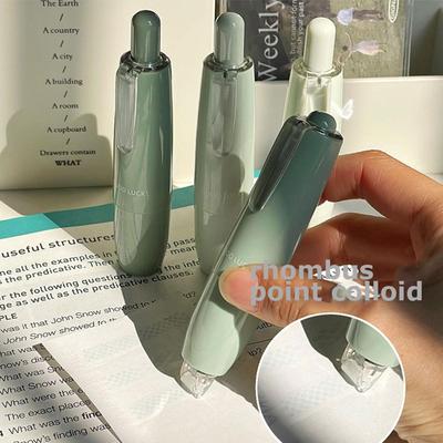 Adhesive Press Glue Pen 4Pcs/set Double Sided Paper Correction Tape Refillable White Out Pen DIY Scrapbooking Glue Tape Pens