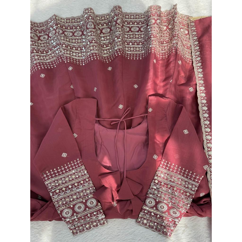 Salwar Kameez Indisk Pakistansk Bröllopsfestklänning Bollywood Anarkali Kostym