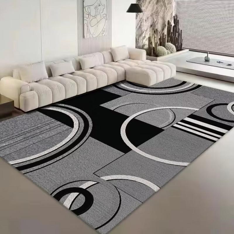 Nordic Luxury Flannel Carpets for Living Room Soft Rugs for Bedroom Bedside Rug Large Area Geometry Cloakroom Non-slip Floor Mat