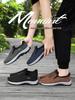 2025 Summer Men's Versatile Casual Walking & Mountaineering Shoes - Soft Sole, Solid Color, Korean Style.