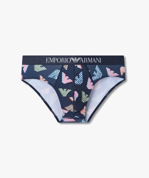 

[Emporio Armani Underwear] Мужские трусы-слипы с 3D-принтом логотипа 0816111023 [Отправка из Кореи] 100% Оригинал Blue - S