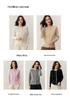 Women's Autumn Cashmere Round Neck Lace Knit Cardigan Sweater - Korean Style, Solid Color, Outerwear Option