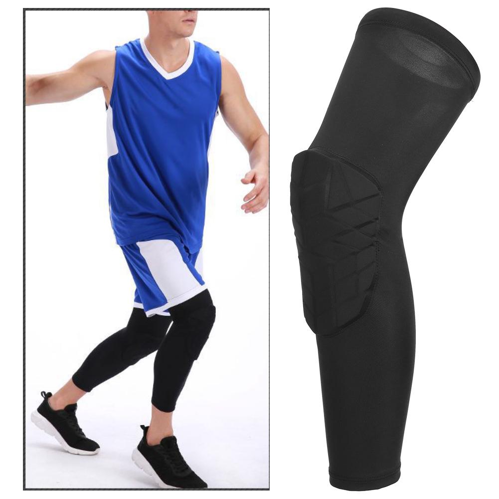 Sport Cellular Basketball Kneecap Ultrathin Breathable Anticollision Elasticity Protective Gear for Adult Children BlackXXL