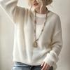 Women's Crew Neck Knitwear, Long Sleeve, Loose Fit