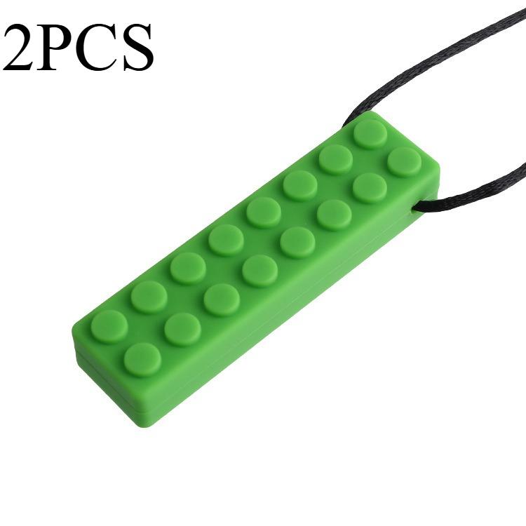Sensory Chew Necklaces, 2pcs Colorful Chew Necklaces for Sensory Kids, Perfectly Textured Silicone Chew Toys