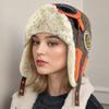 Retro Pilot Hat Women's Winter Warm Lei Feng Hat Men's Imitation Rabbit Fur Windproof Ear Protection Cycling Hat