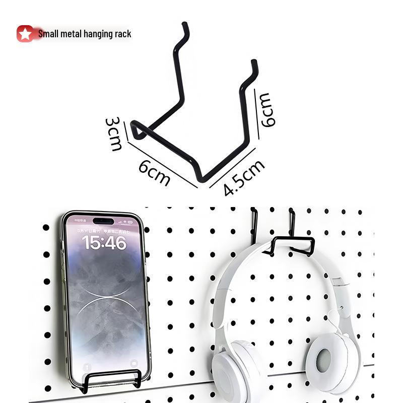 Pegboard Wall Organizer with Hooks - No-Drill Storage Rack for Entryway or Study Room.
