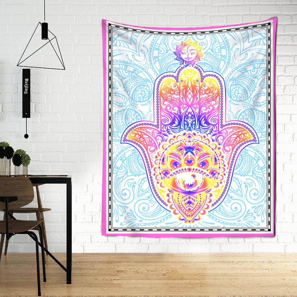 Teufelsauge Mandala Wandteppich Hängen Bunte Bohemian Hippie TAPIZ Hexerei Astrologie Tarot Karte Zimmer Home Decor