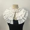 Adjustable Decorative Ruffle Neckline Elegant Detachable Collar Vintage Ruffle Neckwear  Gift