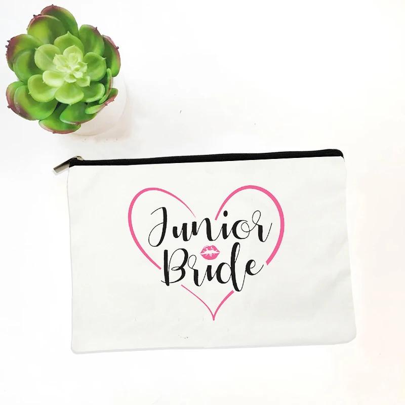 Bridemaid Bride Squad Makeup Bag Chief Bridesmaid Bachelorette Bridal Shower Wedding Gift Bag Travel Organizer Lipstick Bag