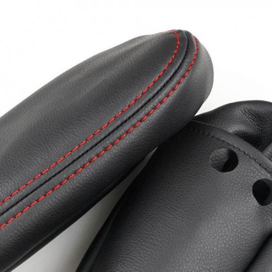 2x Front Seat Armrest Handle Leather Cover For Citroen C4 Peugeot 307 2008 2009
