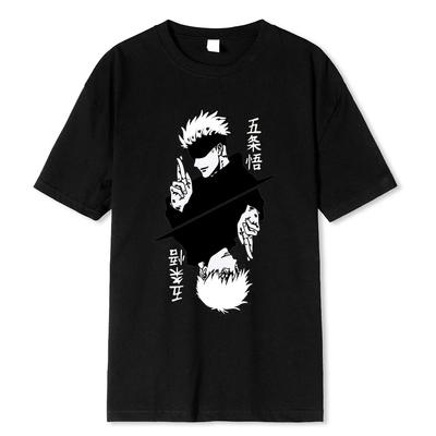 Cotton Men's T-Shirt Fashion Jujutsu Kaisen Satoru Gojo Anime Graphic Tees Shirts For Women O-Neck Short Sleeve Female 80275