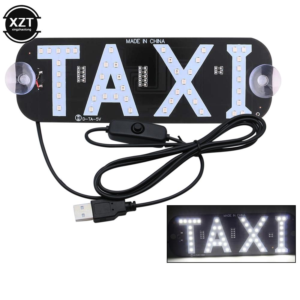 NOVÁ 12V LED lampa pro auto taxi na čelní sklo, světlo taxi, lampa na SPZ, energeticky úsporná, s dlouhou životností, USB kabel s vypínačem, stropní světla 6