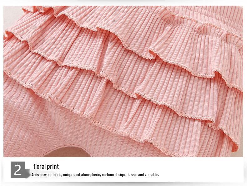 Autumn 2023 Baby Girl Ribbed Ruffle Bodysuit & Pants Set with Bow