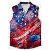 Men's Workwear Lapel Button-Down Vest Shirt - Lightweight Sleeveless Top