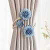 Handmade Flower Curtain Tieback Elegant Decorative Clip Window Drapery Holdback Buckle Tie for Living Room and Bedroom