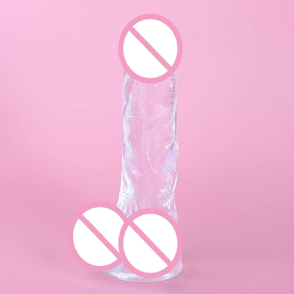 Masturbation Device Women's Artificial Penis Sex Toys Manual Dildo Transparent Crystal Anal Plug Stick