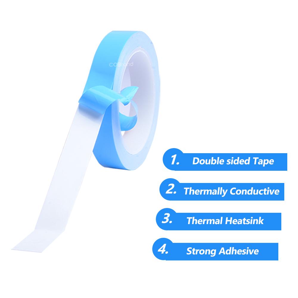 25M Double Side Thermal Conductive Tape 3-20mm Width Blue Heat Transfer Tape Adhesive Cooling Heatsink For Computer CPU GPU