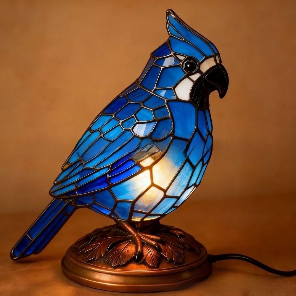 Hot Resin Birds Theme Lamp Sturdy Flexible Desk Lamp Table Decoration Ornaments Home Office