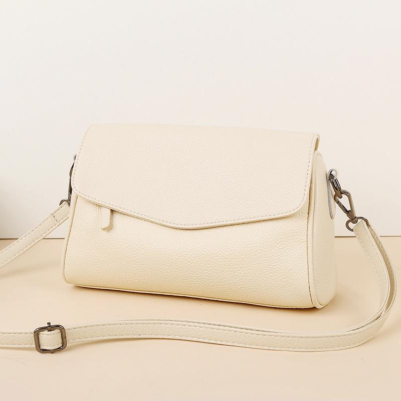 Top Layer Cowhide Women's 2025 Fashion Genuine Leather Large Capacity Crossbody Pillow Bag