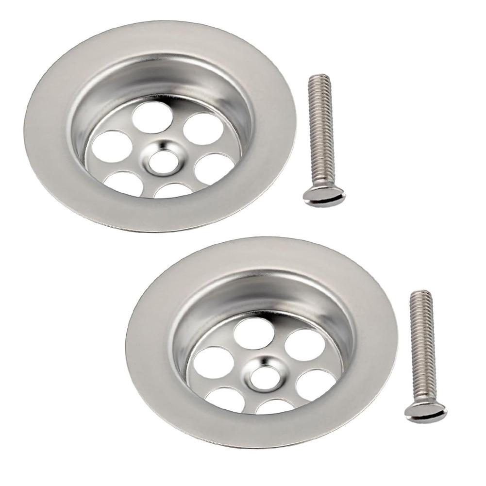 2set Bath Plug Hole Spare With Screw Mop Sink Threaded Drain Nozzle Cover Kitchen Drain Filter Cover Laundry Sink Drain Adapter