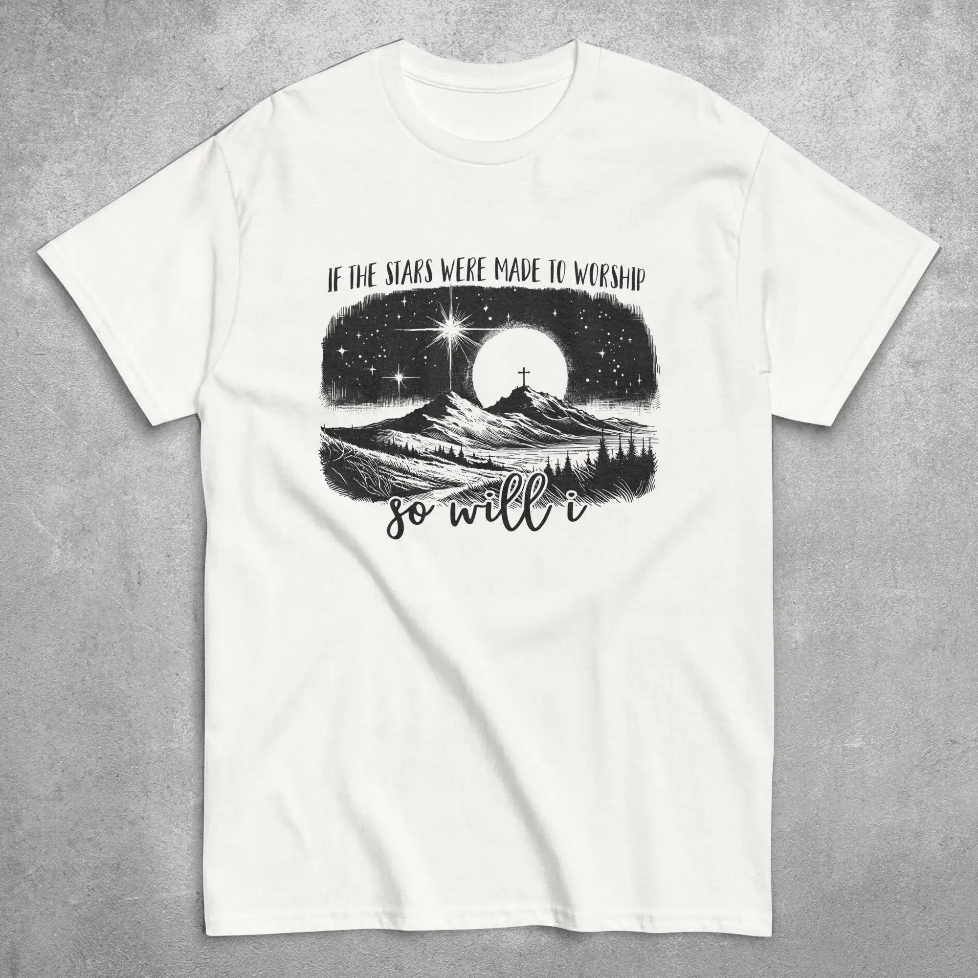 If The Stars Were Made To Worship T Shirt Bible Verse Christian Faith Inspirational Scripture Jesus S разноцветный