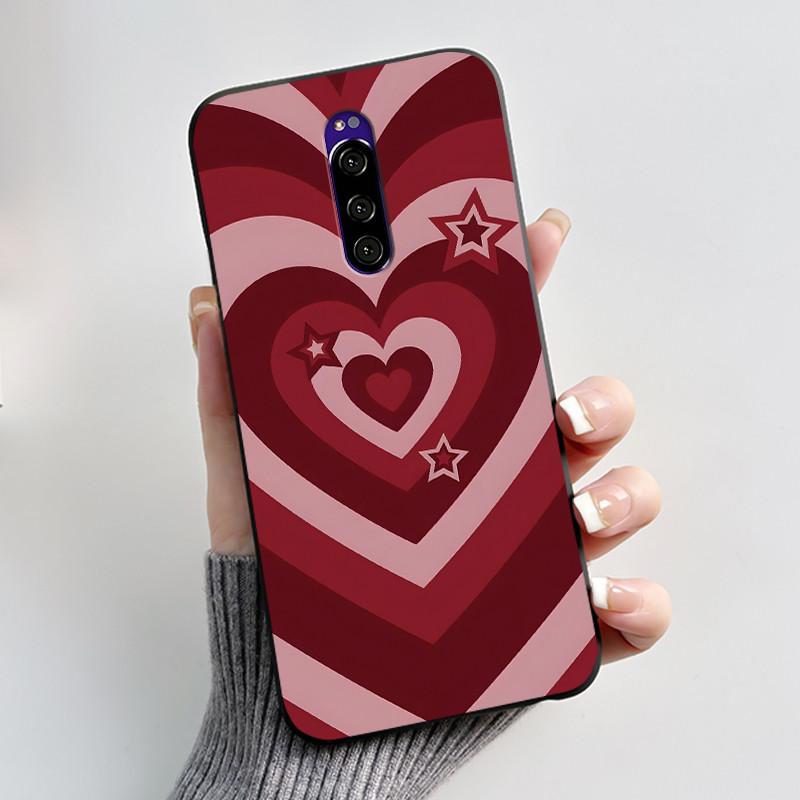 For Sony Xperia 1 Casing Luxury Cute Love Rabbit Funny Black TPU Soft Silicone Protective Back Cover For Sony Xperia1 Phone Case