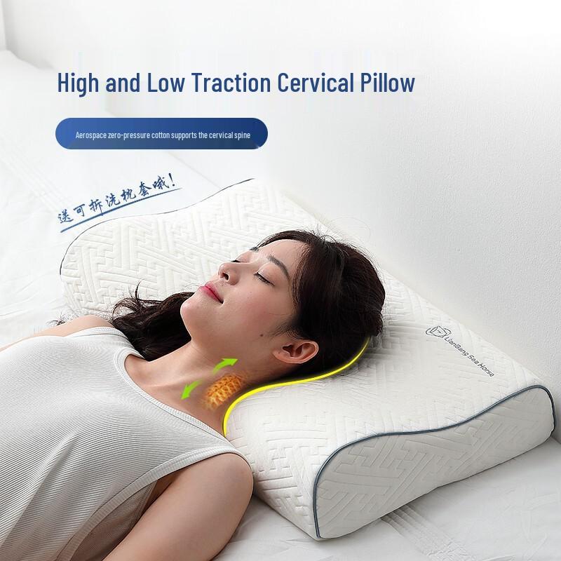 Orthopedic Memory Foam Pillow - Slow Rebound, Neck Support, Cervical Spine Relief, Ideal for Home, Hotel & Dormitory.