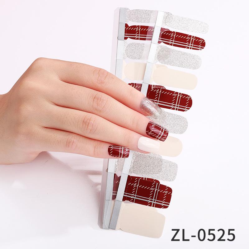 New French Manicure Stickers Waterproof Hot Stamping Ins Valentine's Day Nail Stickers