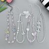 Anti-lost Pearl Bowknot Phone Lanyard Detachable Bag Camera Pendant  Phone Charm Accessories