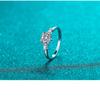 Bague Ringen 1.2CT Heart Cut Moissanite Diamond Halo Rings Sterling Silver Wedding Band Promise Ring For Women Anniversary Gift