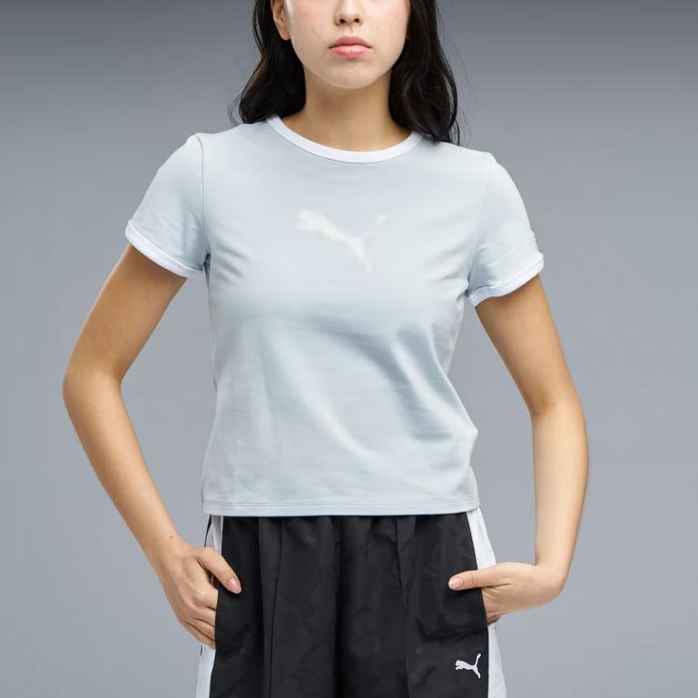 Puma Pullover Solid Color Anime Graphic T-Shirt Unisex Tops 63786568