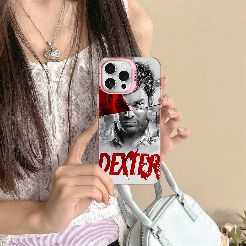 Movie D-Dexter Phone Cover For IPhone 16 15 14 13 12 11 17 Pro Max Plus Color Silver Shell